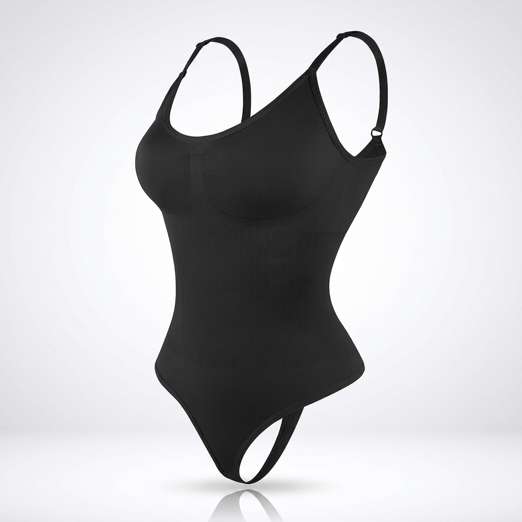 Black swimsuit on a white background